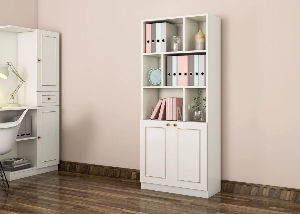 Hanah Home Bookshelf Rb-089, 70x180x40 cm, Bijela