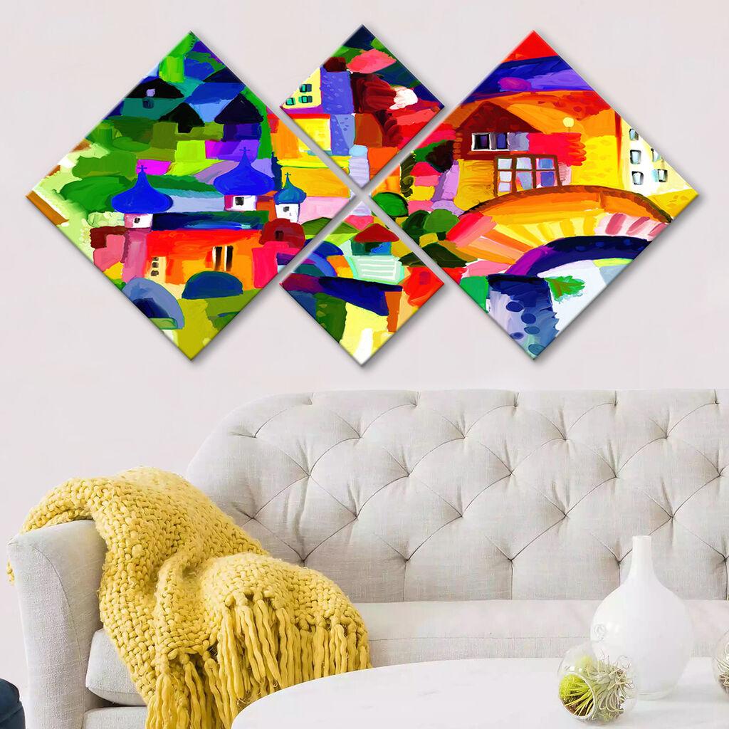 Wallity slika 4MDF139340951, 60x115 cm, 4 dijela