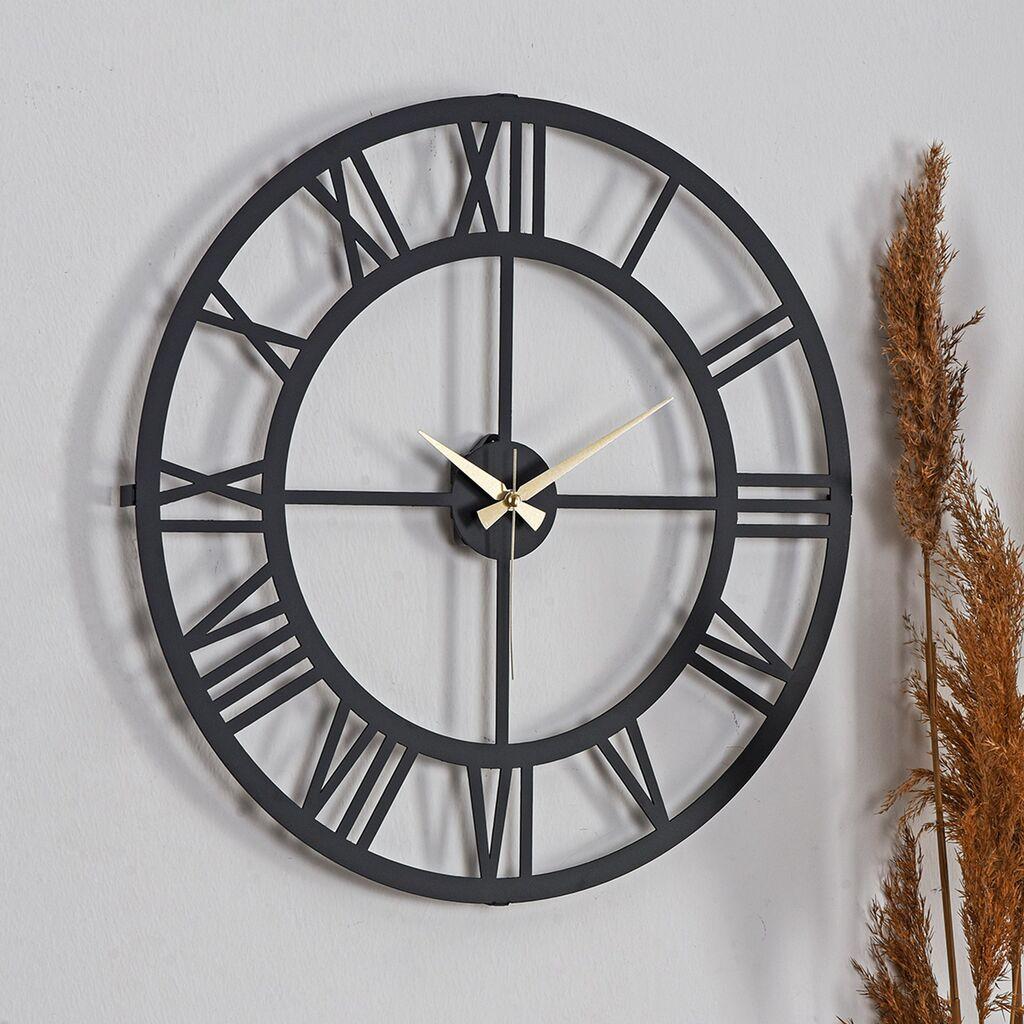 Zidni sat Wallity s rimskim brojevima, 50x50 cm