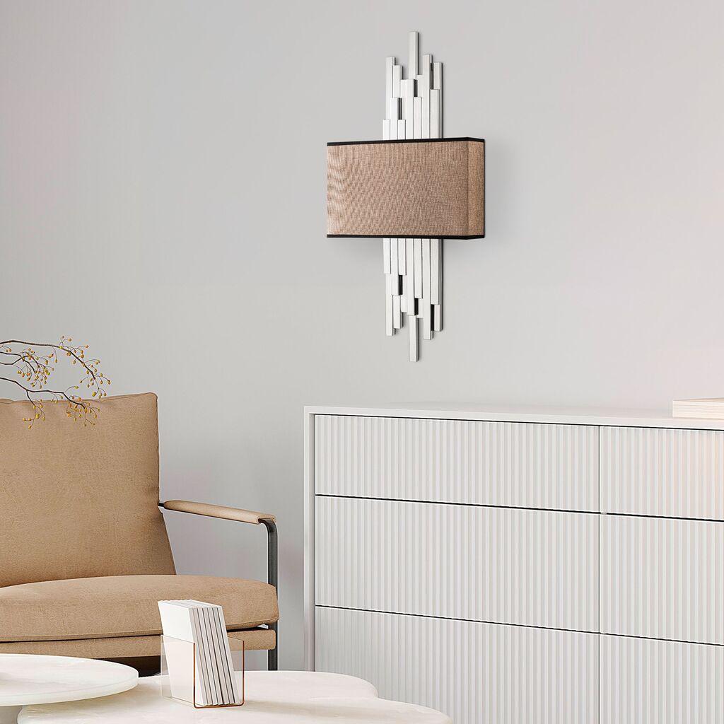 Opviq Zidna lampa Axis-15122, 35x75x10cm, IP20, Bijelo-smeđa