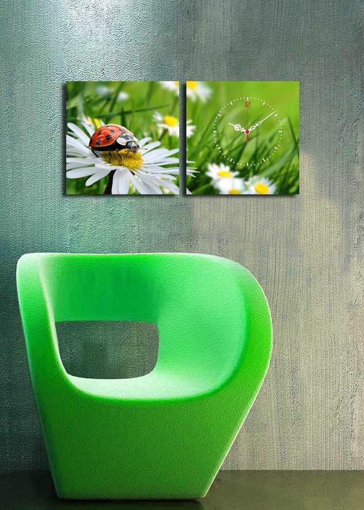 Zidni sat Wallity 2P2828CS-2, 60x28 cm, 2 dijela