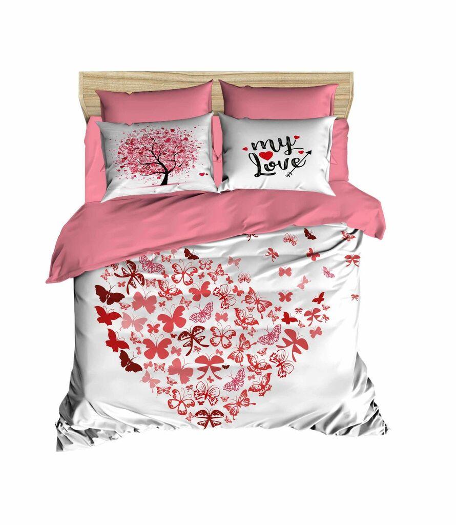 L'essentiel Maison set posteljine 183, 160x220cm, bijelo-roza