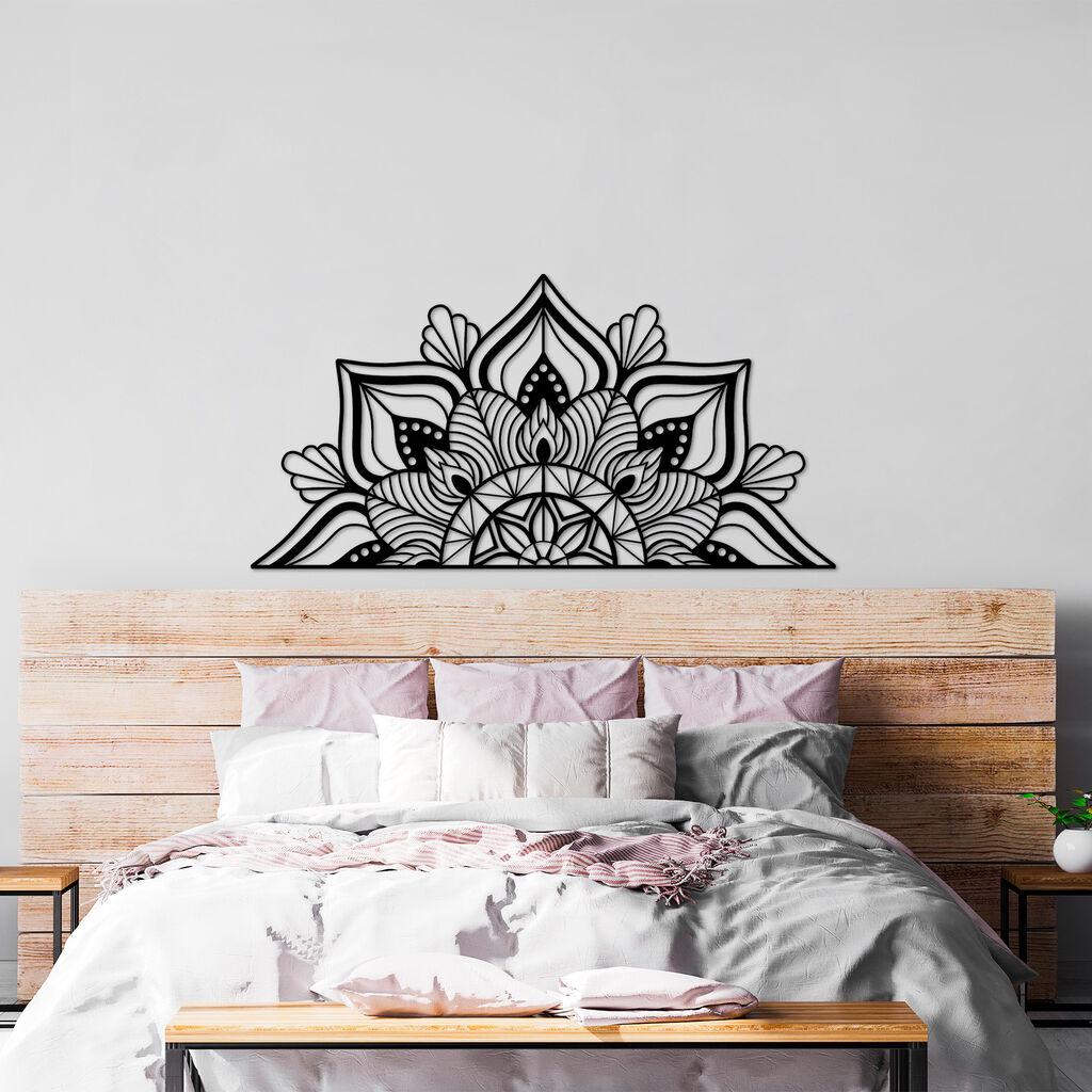 Wallity Zidna dekoracija Mandala 1, 154x78 cm, 1,5 mm, Crna