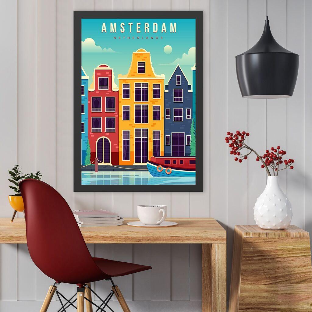 Wallity Uokvirena slika Amsterdam, 35x45 cm