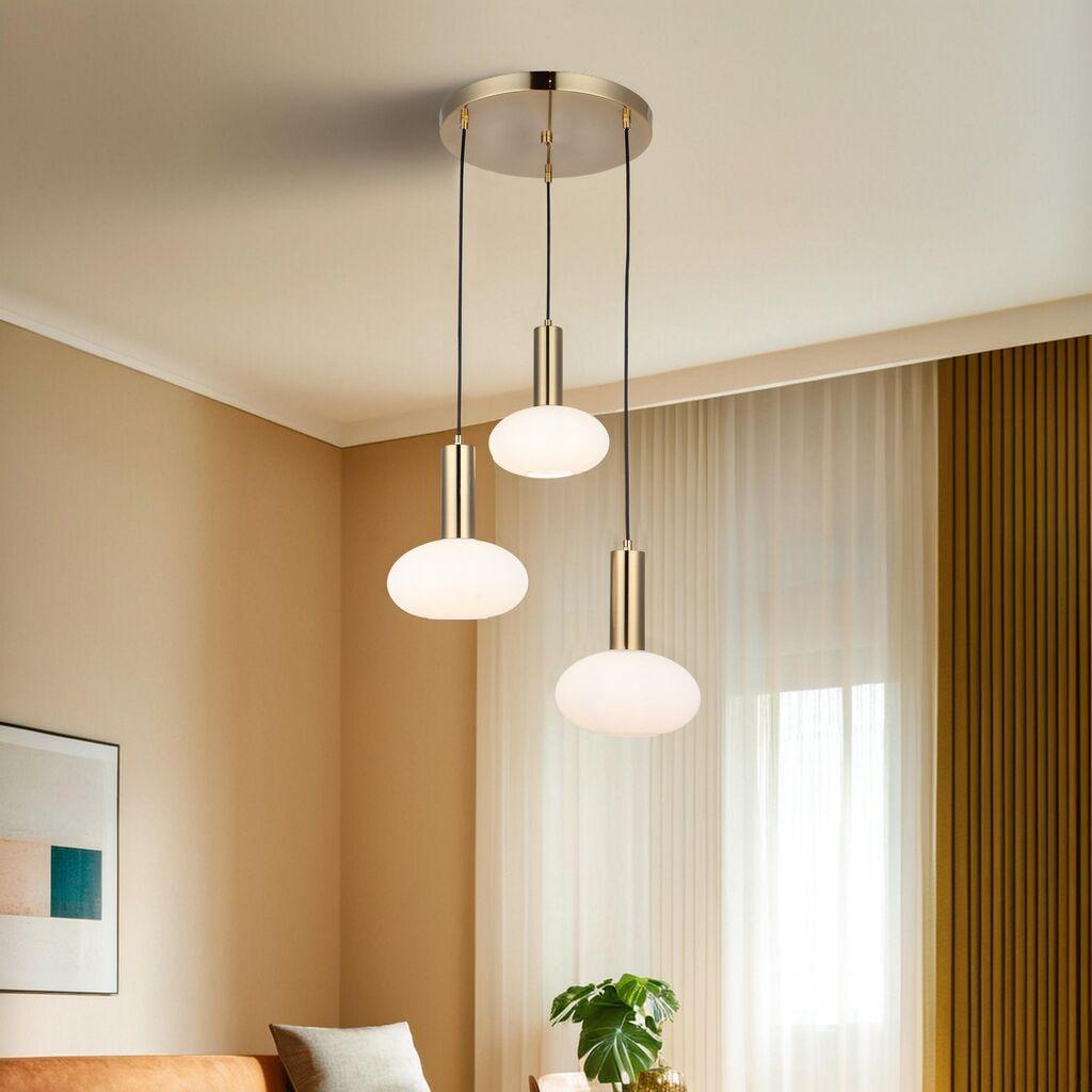 Opviq Luster Kabo-52-03, O19, 12cm, IP20 zlatno-bijela boja