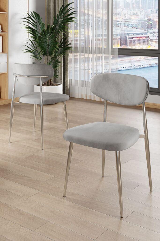 Hanah Home Vina set stolica, 56x76x97 cm, 6 dijelova, svijetlosiva