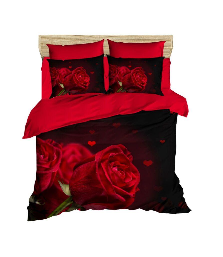 L'essentiel Maison set posteljine 215, 200x220cm, crna i crvena