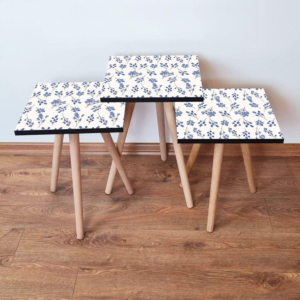 Hanah Home set stolića za kafu 3Shp259, 3 dijela, šareni