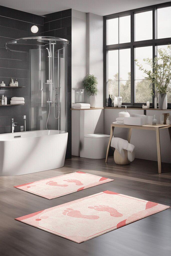 L'essentiel Maison Set tepiha za kupatilo CT-5392, 2 komada, svijetlo roza