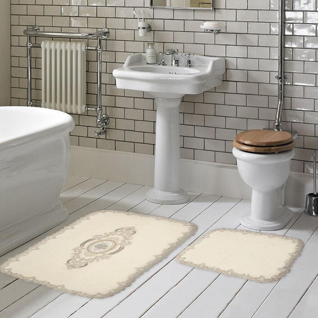 L'essentiel Maison Set od 2 tepiha za kupatilo, krem ​​boje