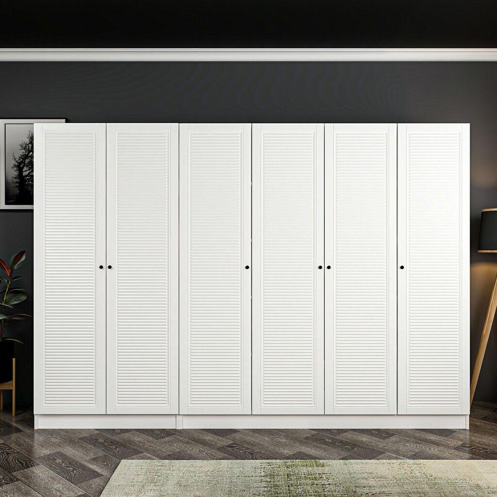 Hanah Home Kale Mebran 8393 Ormar, 270x190x52cm, Bijeli