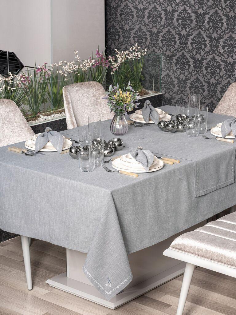 L'essentiel Maison Pera set stolnjaka, 175x240 cm, 8 komada, siva