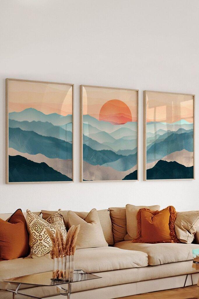 Wallity Dekorativna slika Artsycllct37, 33x48cm, 3 dijela