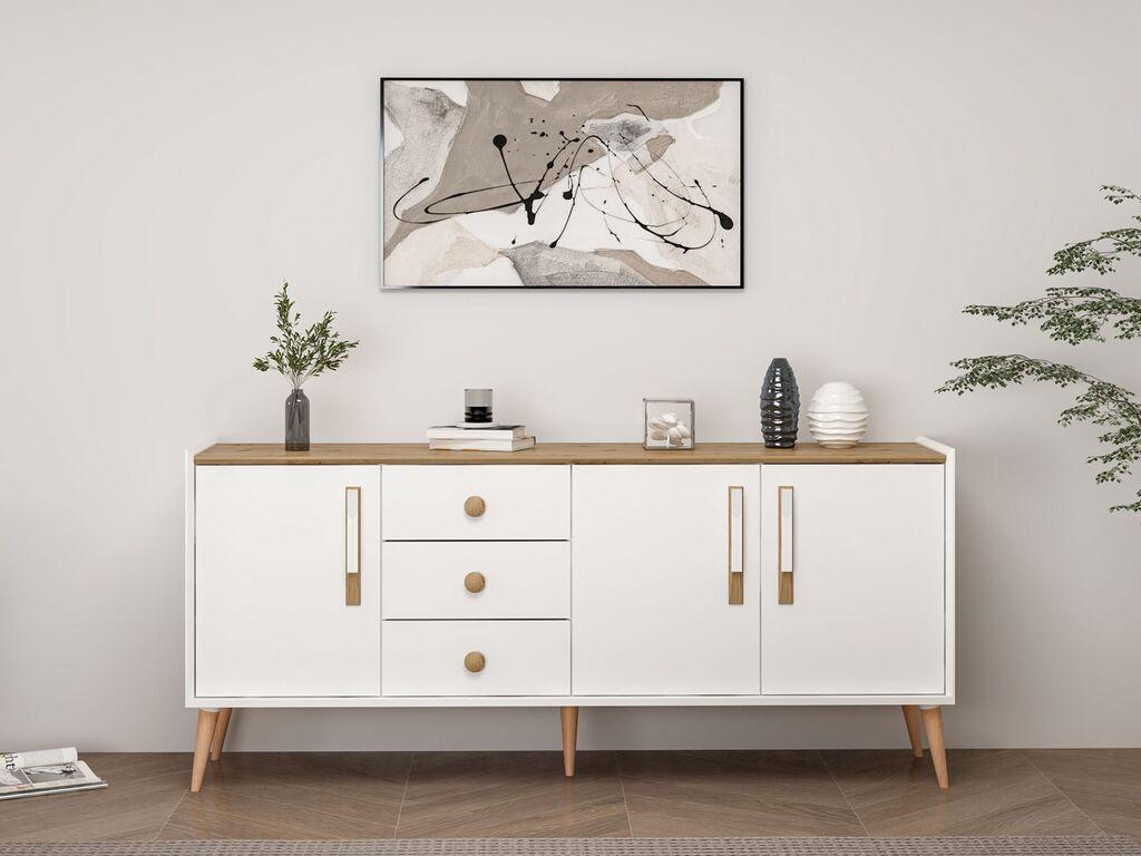 Hanah Kućna konzola Mitra, 180x80x45 cm, Bijela