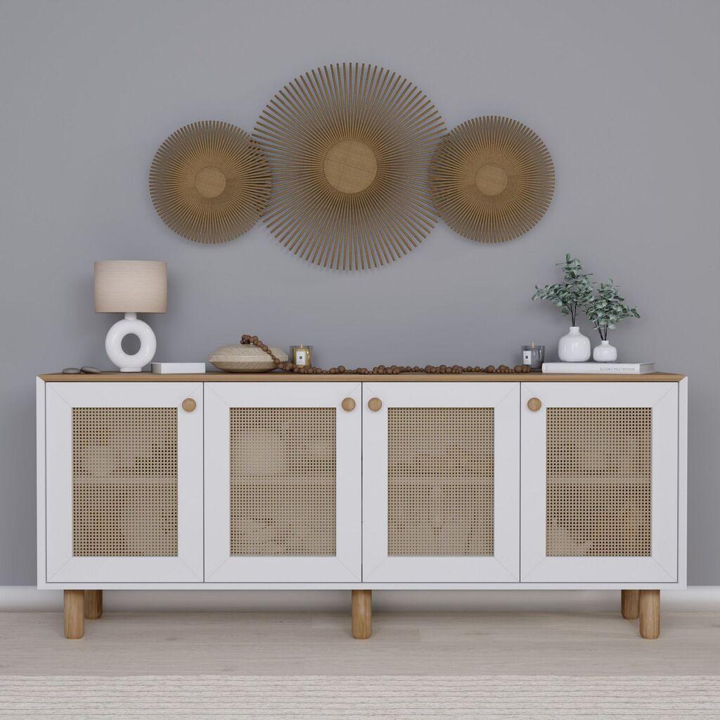 Hanah Home Konzolni sto Bohemian 1600-133, 180x75x40 cm, Orah-bijela