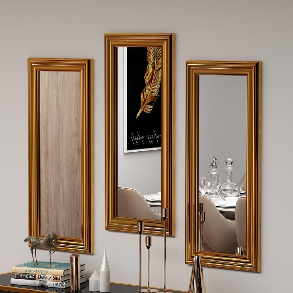 Hanah Home Set od 3 Lavia ogledala, bronza