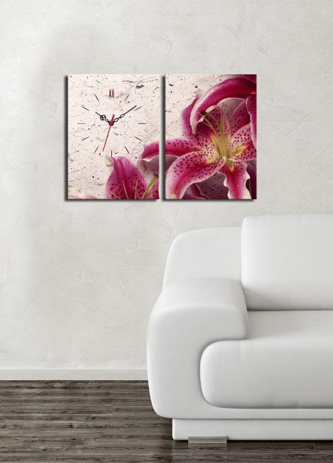Zidni sat Wallity 2P3040CS-71, 64x40 cm, 2 dijela