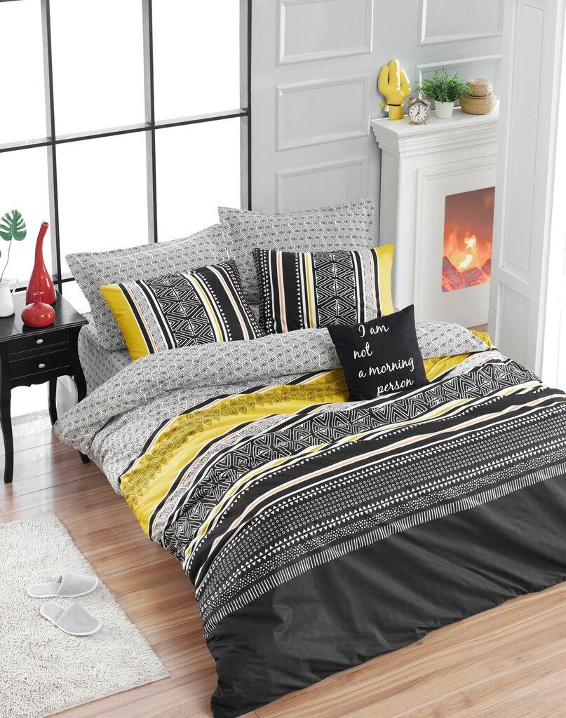 L'essentiel Maison Set za bračnu posteljinu Formas, 200x220cm, siva