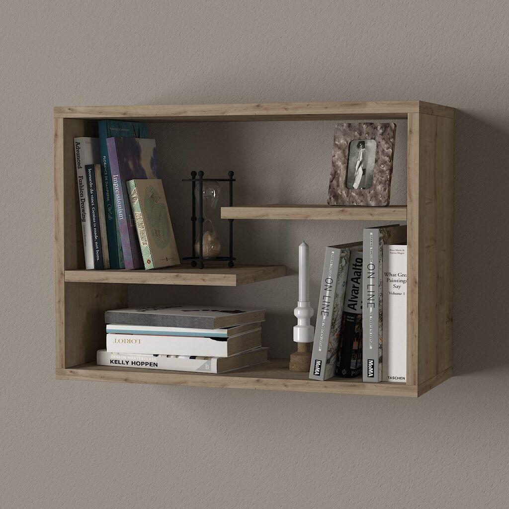 Hanah Home Zidna polica Tino, 60x44x19,5 cm, Smeđa