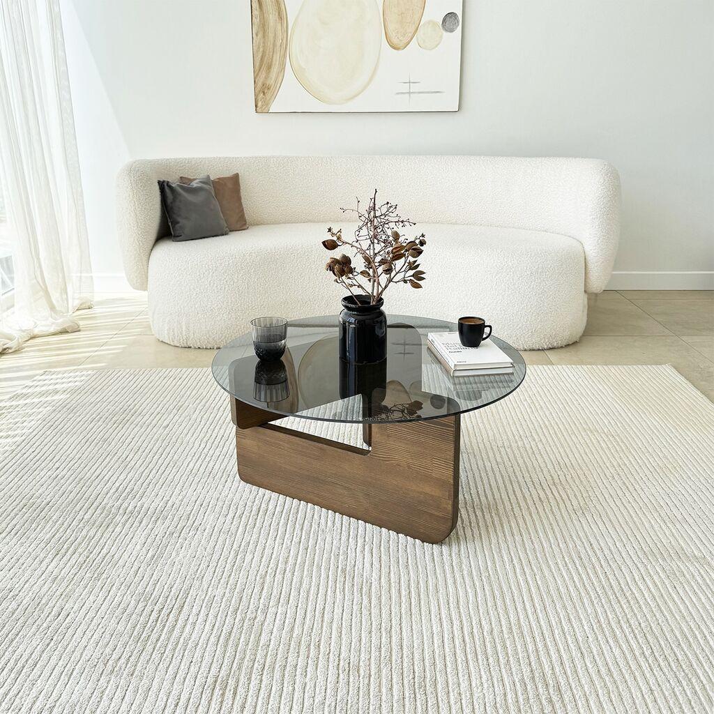 Hanah Home Club sto Mia, 75x35x75 cm, Smeđa