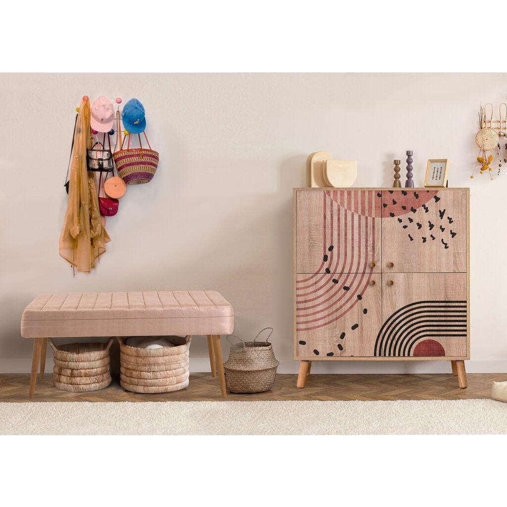 Hanah Home Set Namještaj za hodnik Multilux 984 0900, Prljavo roza