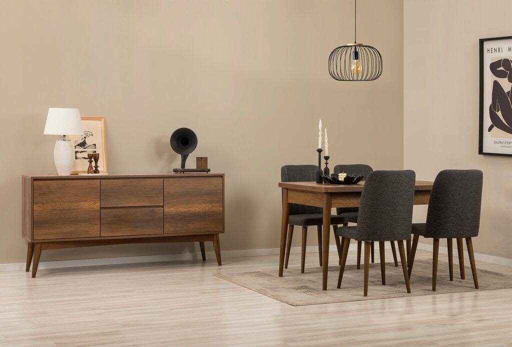 Hanah Home Trpezarijski set Vina 01 1053, Antracit