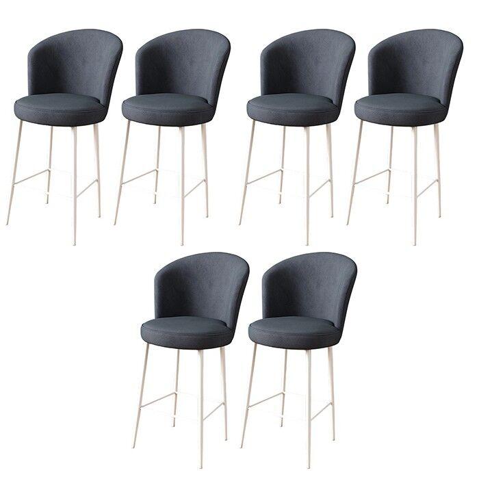 Hanah Home set barskih stolica Alte, 6 dijelova, antracit-bijela