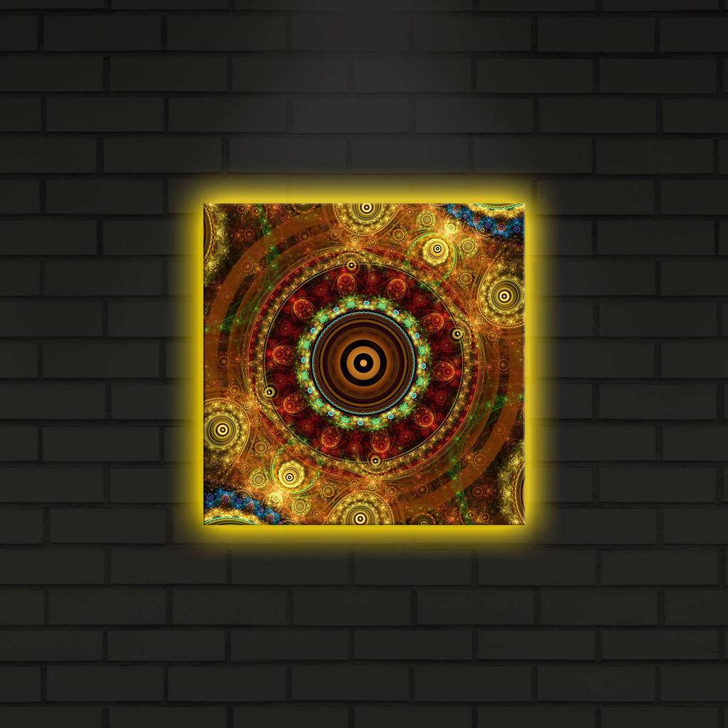 Wallity Slika na platnu sa LED osvetljenjem 28x28cm