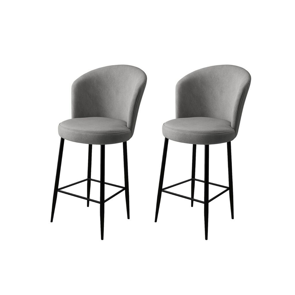 Hanah Home Set barskih stolica Alte, 2 dijela, sivo-crna