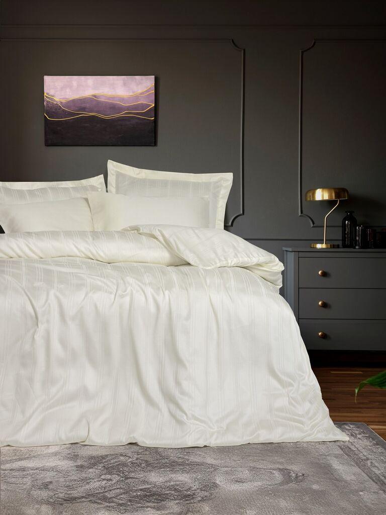 L'essentiel Maison Set jorganske navlake sa prugama Double, Bijeli