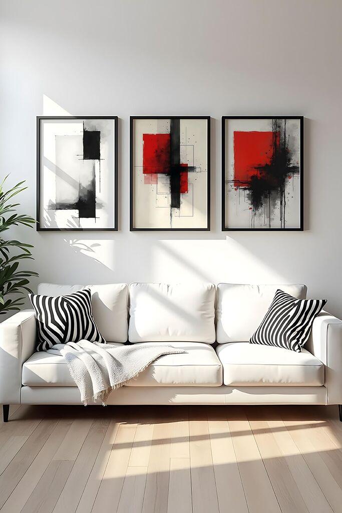 Wallity Uramljena slika Huhu442, 30x40 cm , 3 dijela