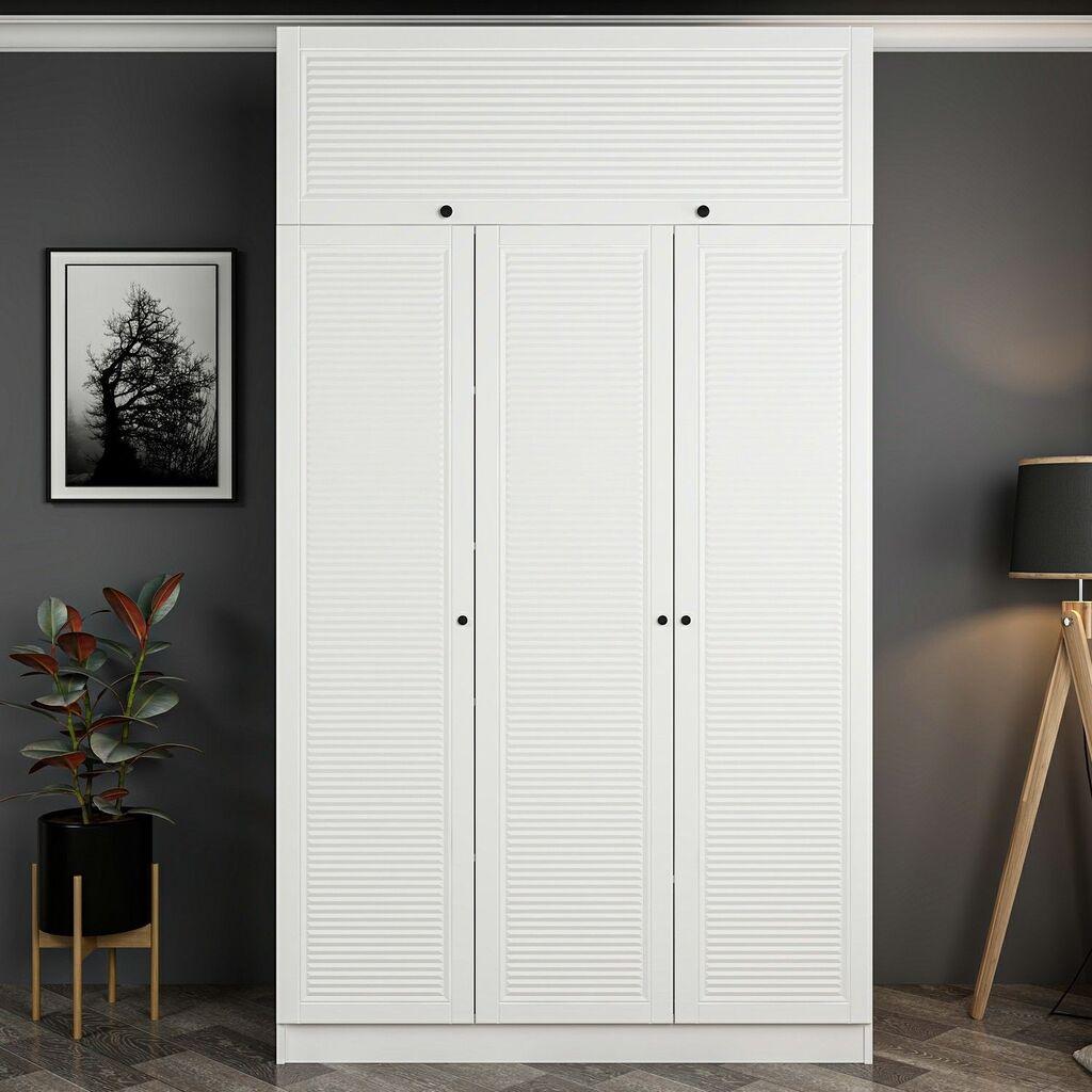 Hanah Home Ormar Minar Kale-8400, 135x190x52 cm, Bijela