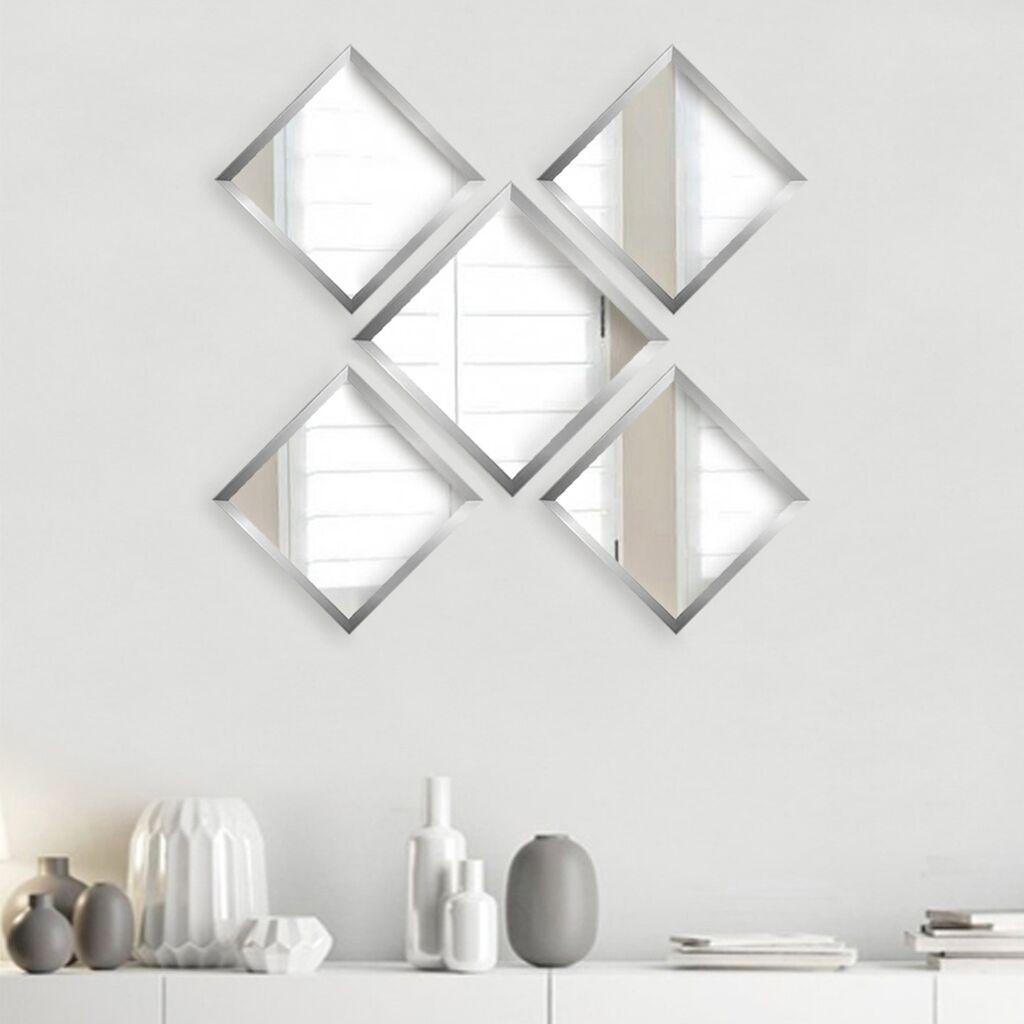 Set ogledala Wallity SETAYNA_049, 24x24cm(4), 34x34cm(1)