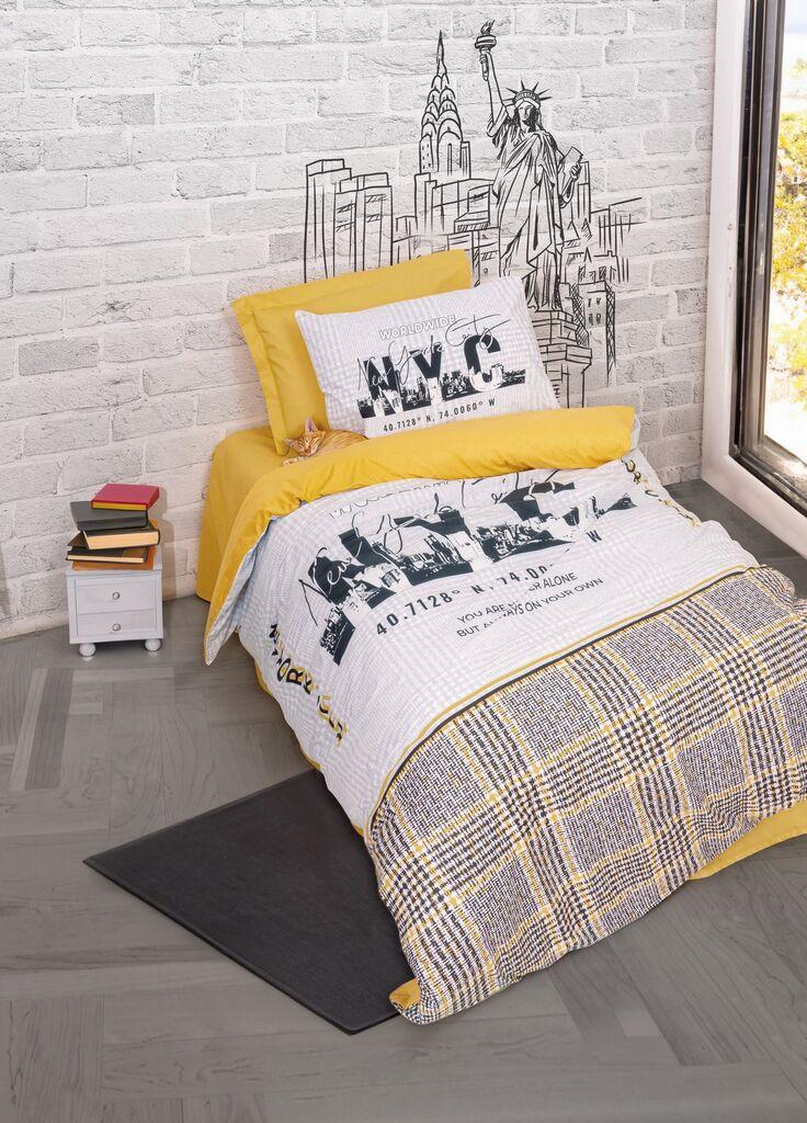 L'essentiel Maison Set dječja posteljina za jednu osobu Worldwide v2, 160x220 cm, oker