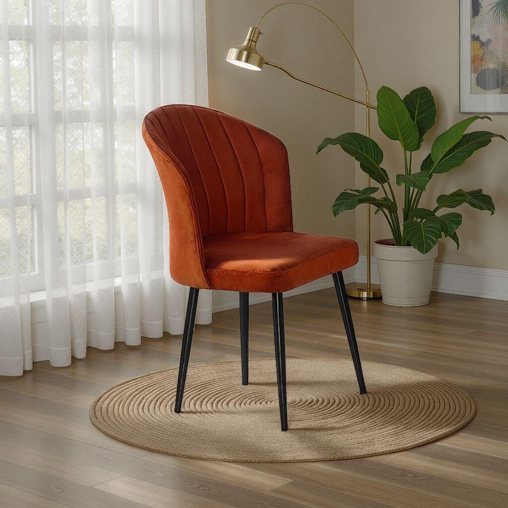Hanah Home Rubi set stolica, 52x85x42 cm, 4 dijela, narandžasta