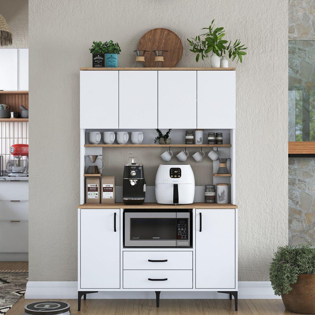 Hanah Home Višenamjenska komoda JE168-3257, 120 x40 x184,2 cm, Bijela