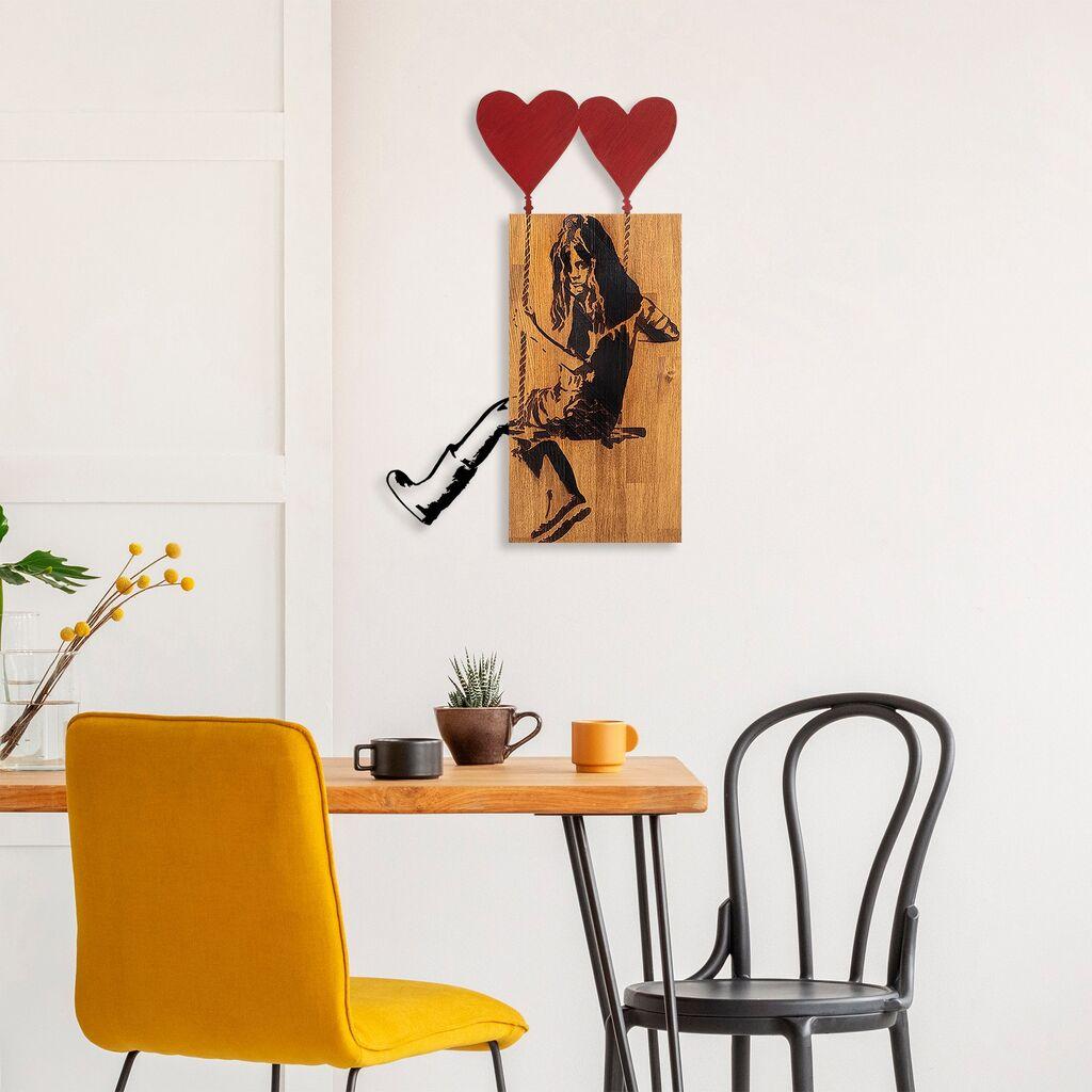 Zidna dekoracija Banksy - 18, 50x80 cm, Crna