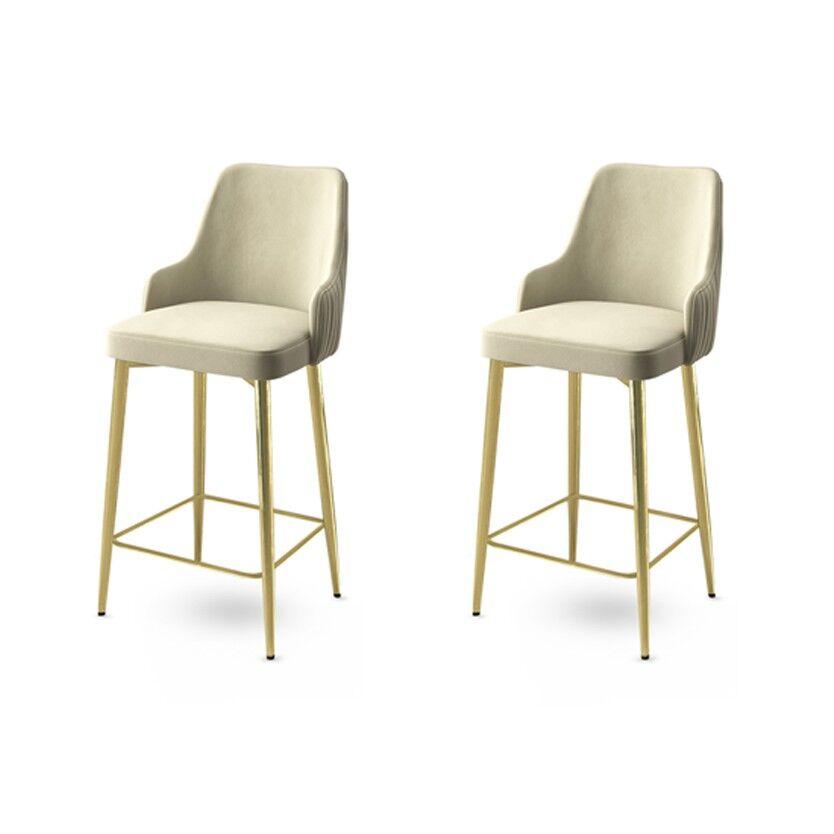 Hanah Home set barskih stolica Enox, 2 dijela, krem-zlatna