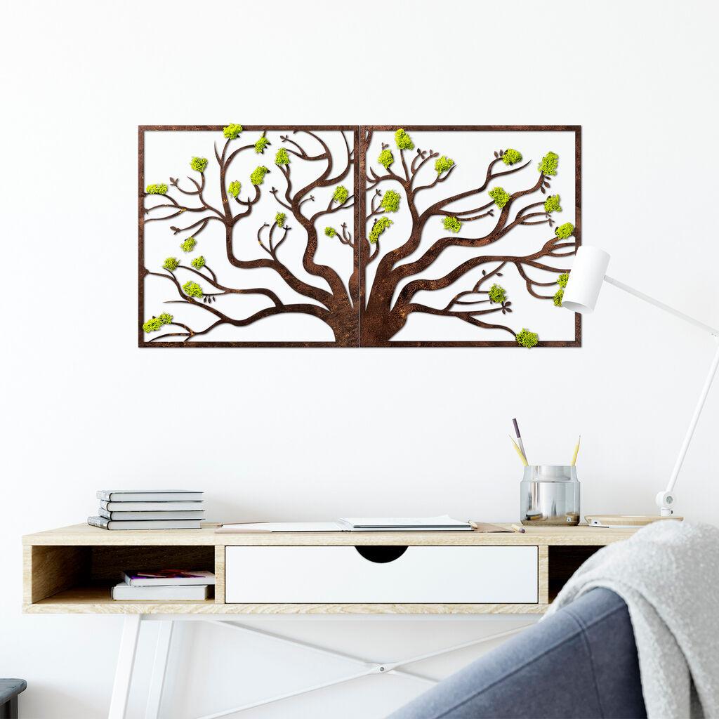 Wallity Zidna dekoracija Drvo 1, 90x1x44 cm, Smeđa boja