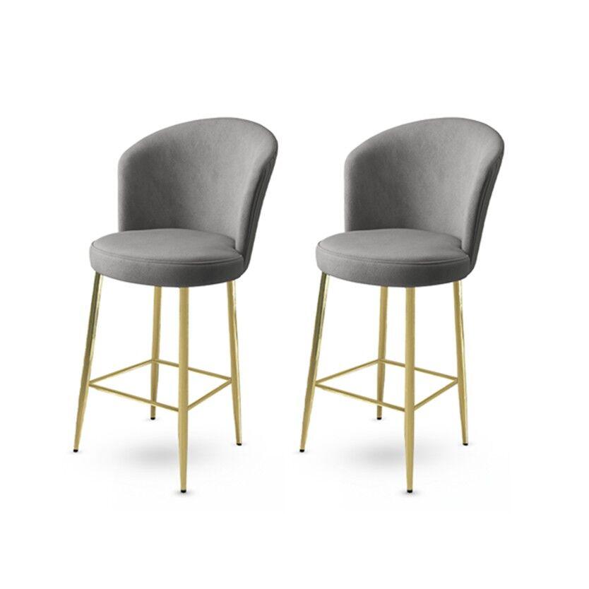 Hanah Home Set barskih stolica Alte, 2 dijela, sivo-bijela