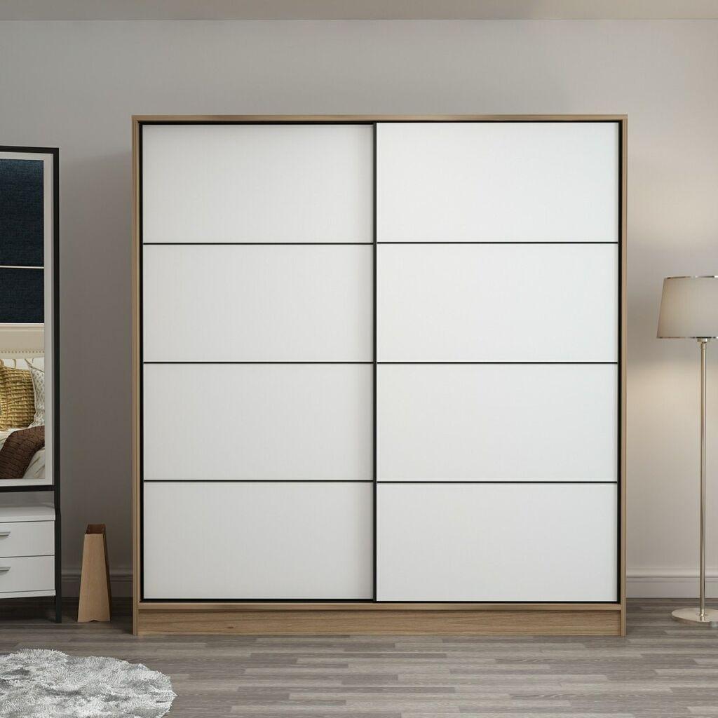 Hanah Home Kale 3168 Ormar, 180x190x52cm, Bijelo-smeđa
