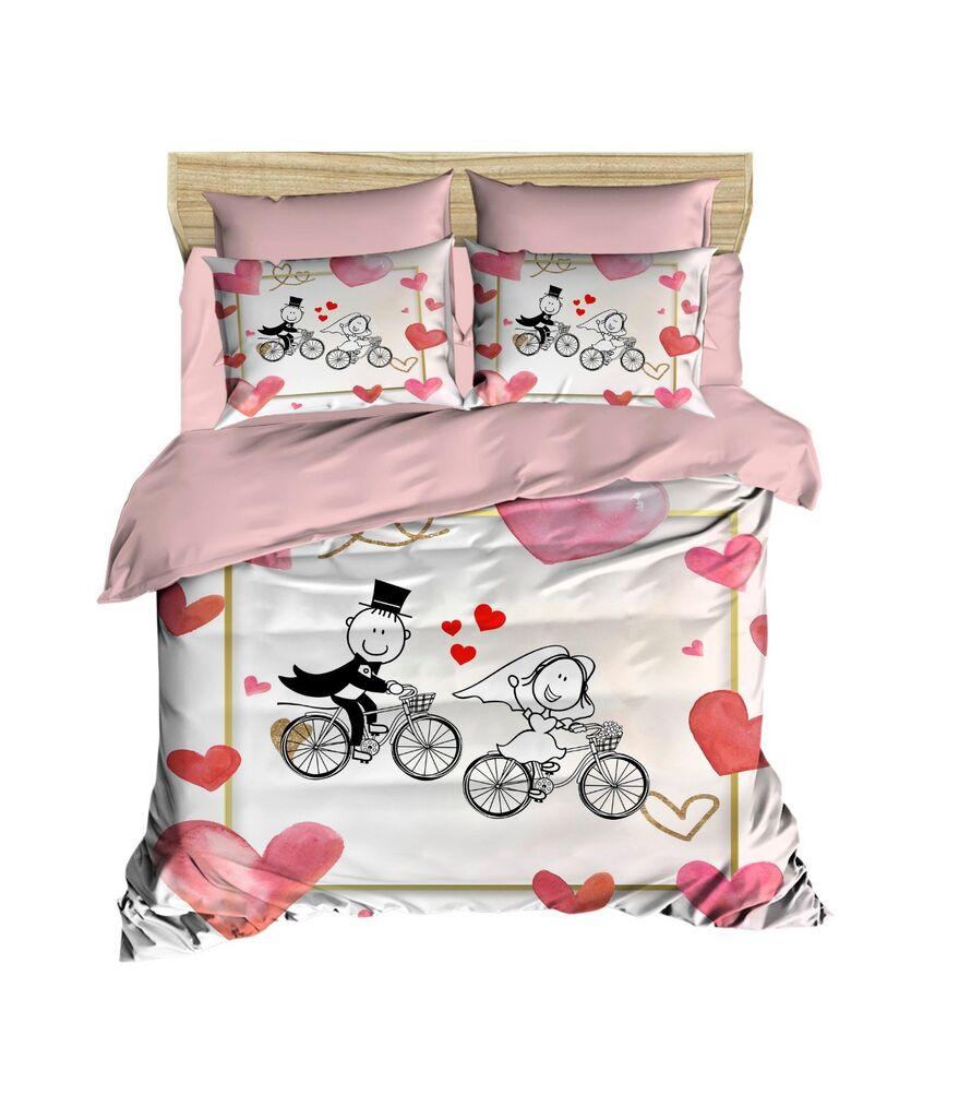 L'essentiel Maison set posteljine 216, 200x220cm, bijelo-roza