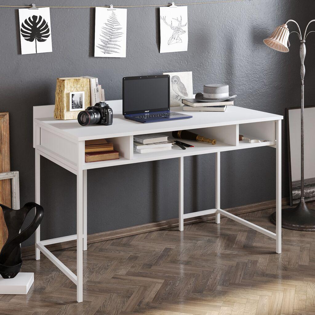 Hanah Home Tumata radni sto, 119,5x65,2x62 cm, Bijela