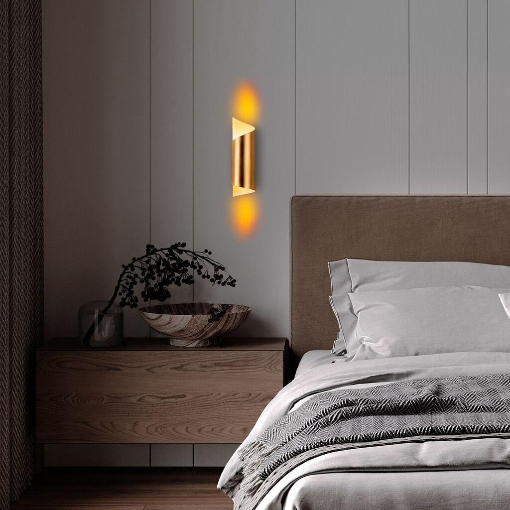 Opviq Zidna lampa Kivrik-15361, 8x27x11cm, IP20, Zlatna boja