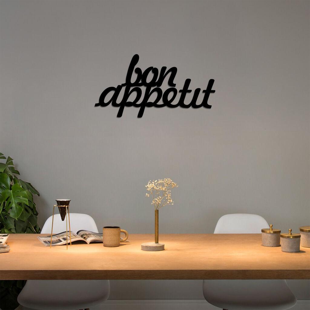 Wallity Zidna dekoracija Bon Appetit 1, 50x30cm, Crna
