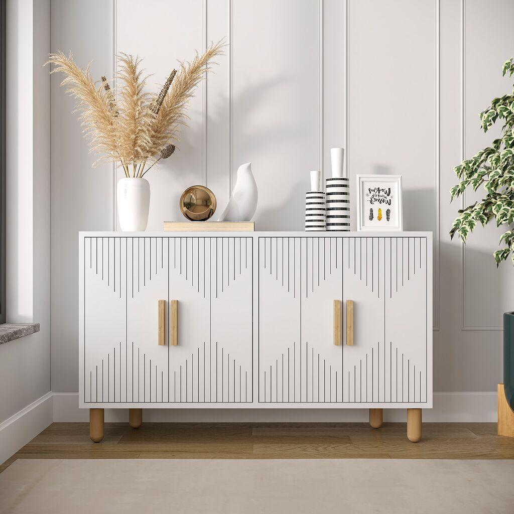 Hanah Home Konzola Roger, 120x73,6x29,6 cm, Bijela