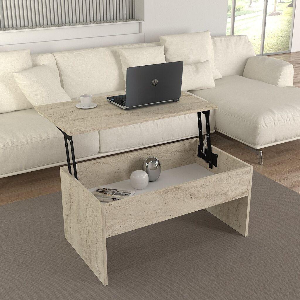 Hanah Home Club sto Akilli, 90x52x45 cm, Bež