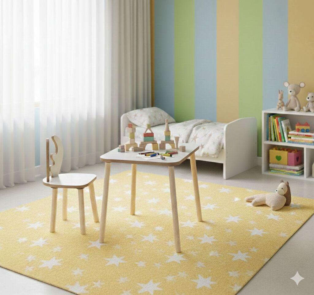 Hanah Home Set dječji stol i stolica Jelen, smeđa