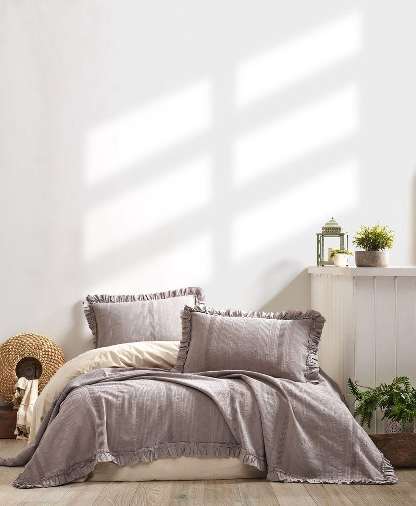 L'essentiel Maison Set Prekrivač za bračni krevet Tziana, 220x240cm, siva