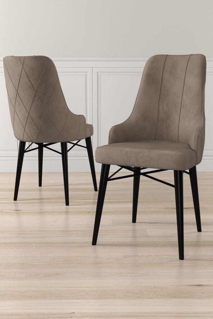 Hanah Home set stolica Neta, 46x95x42 cm, 4 dijela, crno-smeđa